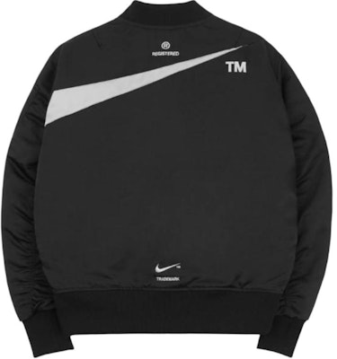 Nike Black Water-Resistant Bomber Zip Jacket with Baseball Collar. DD6055-010 Lookbook Nike Black Water-Resistant Bomber Zip Jacket with Baseball Collar. DD6055-010