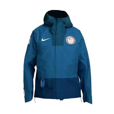 Nike Blue Colorblock Logo Full-Zip Hooded Jacket. DD8845-492