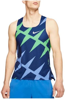 Nike Blue Sleeveless Running Tank Top with Logo Print - Quick Dry Breathable CZ1030-492 Order Nike Blue Sleeveless Running Tank Top with Logo Print - Quick Dry Breathable CZ1030-492