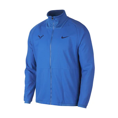 Nike Blue Zip-Up Jacket with Logo Print High Collar 933989-403