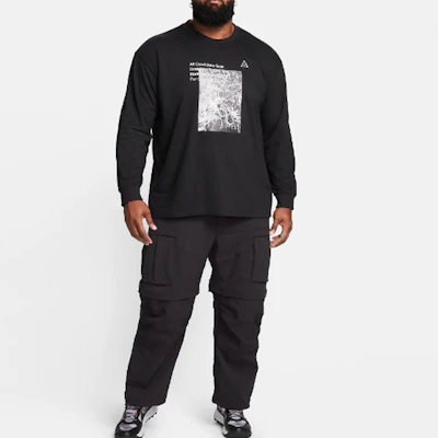 Nike Cargo Hiking Utility Pants Straight-Leg Loose Fit Logo Design FN0428-010 Sizing Nike Cargo Hiking Utility Pants Straight-Leg Loose Fit Logo Design FN0428-010