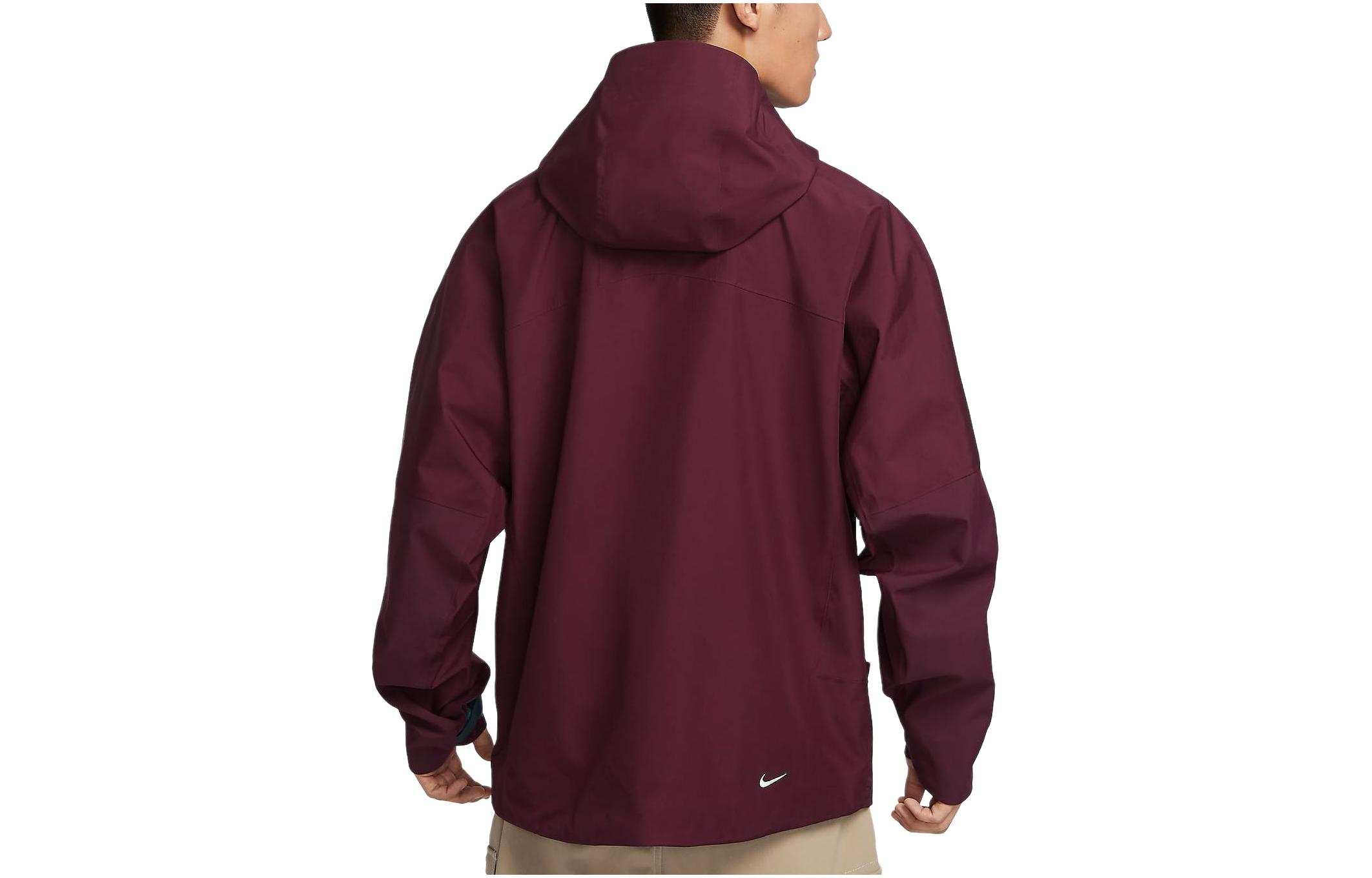 Nike  Casual Solid Color Full-Zip Hoodie Jacket Dark Brownish Red DQ5772-681 圖 3