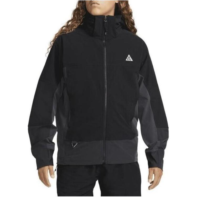 Lookbook Nike 拼色拉鍊連帽外套 黑色 DH3103-010