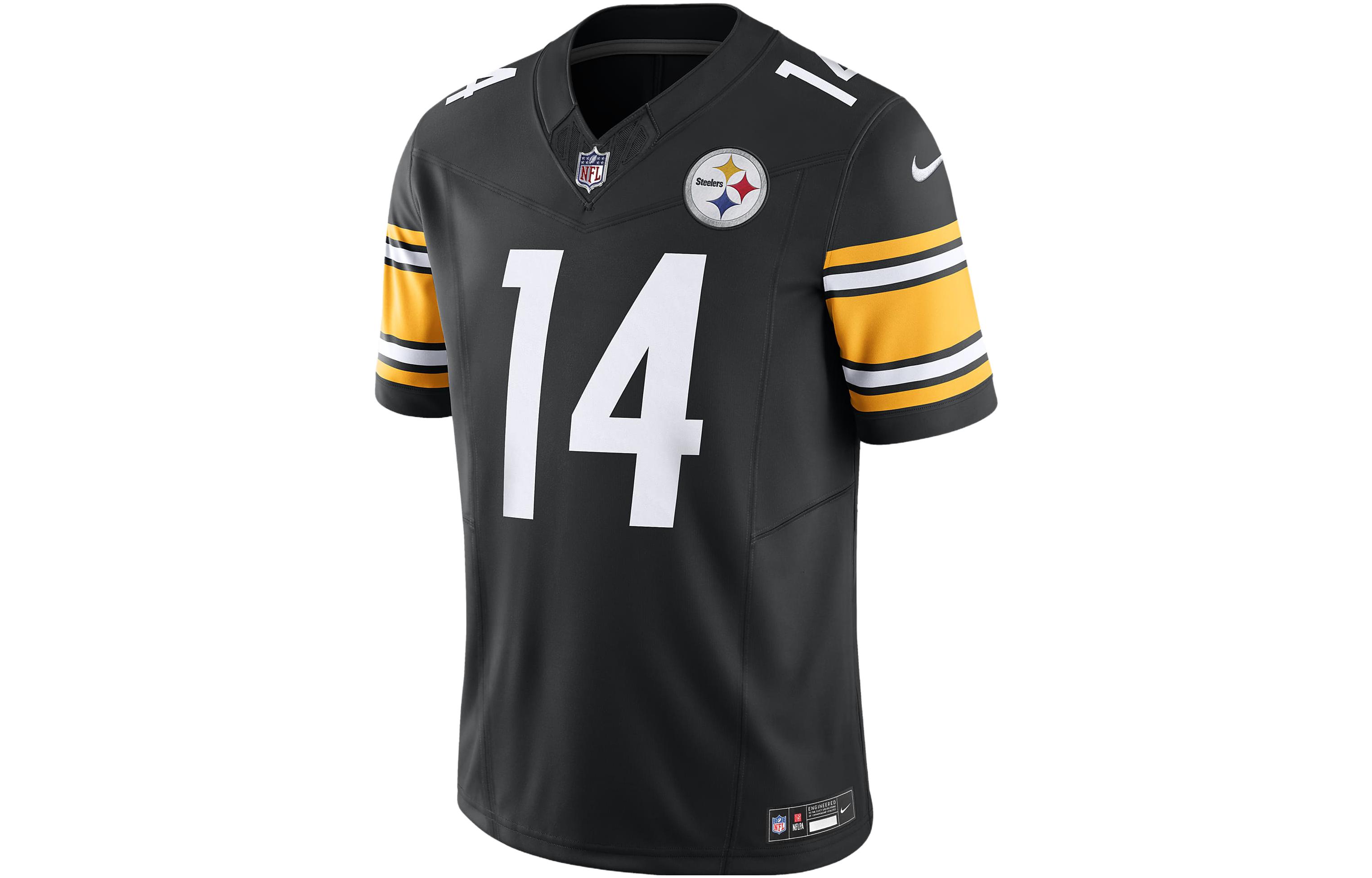 Order 耐克数字图案V领短袖橄榄球衫黑色 31NMPTLH7LF-GY1