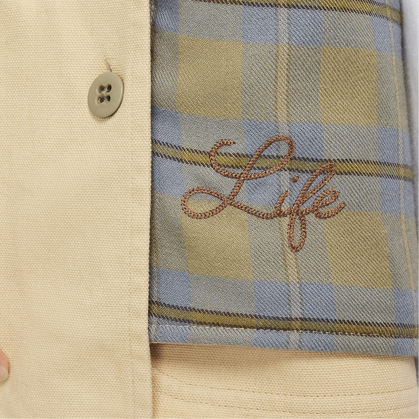 Nike  Flannel-Lined Barn Logo Workwear Jacket Sesame Yellow FZ0133-252 圖 4