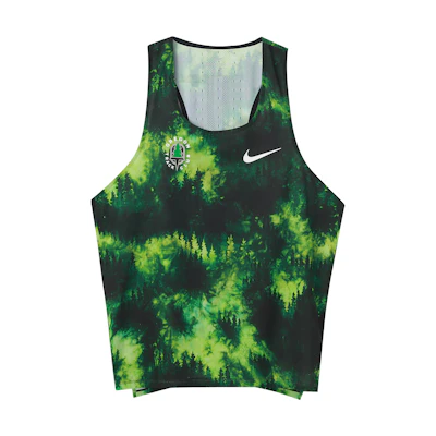 Nike Green Logo Sleeveless Running Tank Top CW1259-100
