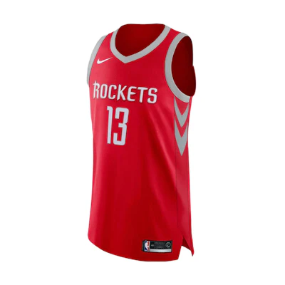 Nike Letter Casual Sleeveless Basketball Jersey - Harden Rockets Red 863023-657