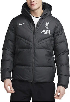 Nike Lightweight Hooded Puffer Jacket with Logo Print - Black FD7140-061 Order Nike Lightweight Hooded Puffer Jacket with Logo Print - Black FD7140-061