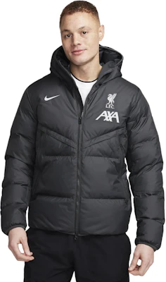 Nike Lightweight Hooded Puffer Jacket with Logo Print - Black FD7140-061 Shop Nike Lightweight Hooded Puffer Jacket with Logo Print - Black FD7140-061