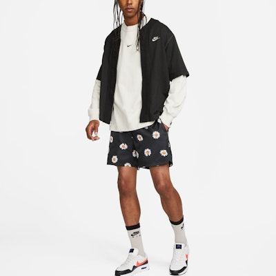 Nike Little Daisy All-Over Print Drawstring Shorts Black Comfortable Fit DM6910-010 Shop Nike Little Daisy All-Over Print Drawstring Shorts Black Comfortable Fit DM6910-010