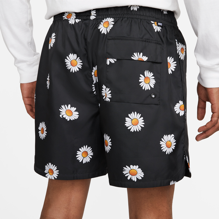 Details for Nike  Little Daisy All-Over Print Drawstring Shorts Black Comfortable Fit DM6910-010