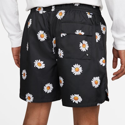 Nike Little Daisy All-Over Print Drawstring Shorts Black Comfortable Fit DM6910-010 Details for Nike Little Daisy All-Over Print Drawstring Shorts Black Comfortable Fit DM6910-010