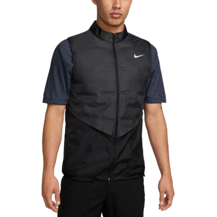 Nike  Multicolor Sleeveless Zipper Vest with Contrast Stand Collar FQ0448-010