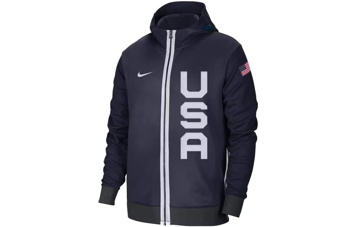 Nike  Navy Blue Zip-Up Jacket with Logo Print. CD4880-451