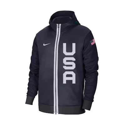 Nike Navy Blue Zip-Up Jacket with Logo Print. CD4880-451