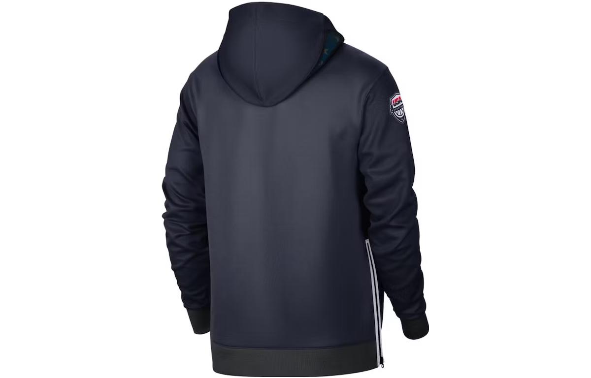 Lookbook ナイキ ネイビーブルー ロゴプリント入りジップアップジャケット CD4880-451