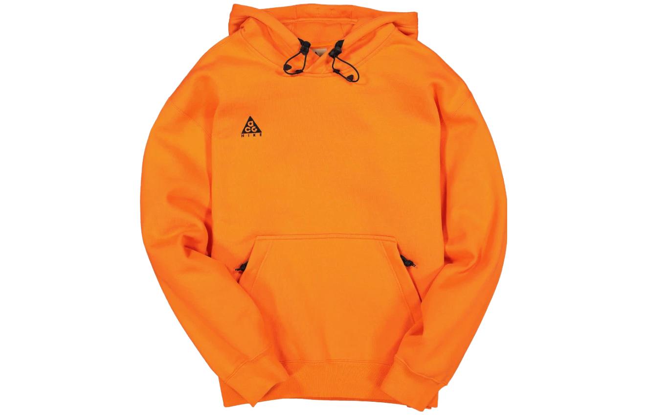 Nike  Orange Solid Color Hoodie Long Sleeve Pullover. BQ3453-819 圖 2
