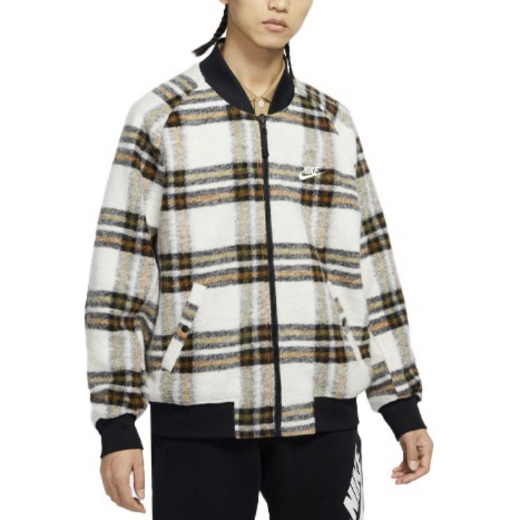 Purchase Nike  Plaid Reversible Loose-Fit Jacket Brown DR6864-104