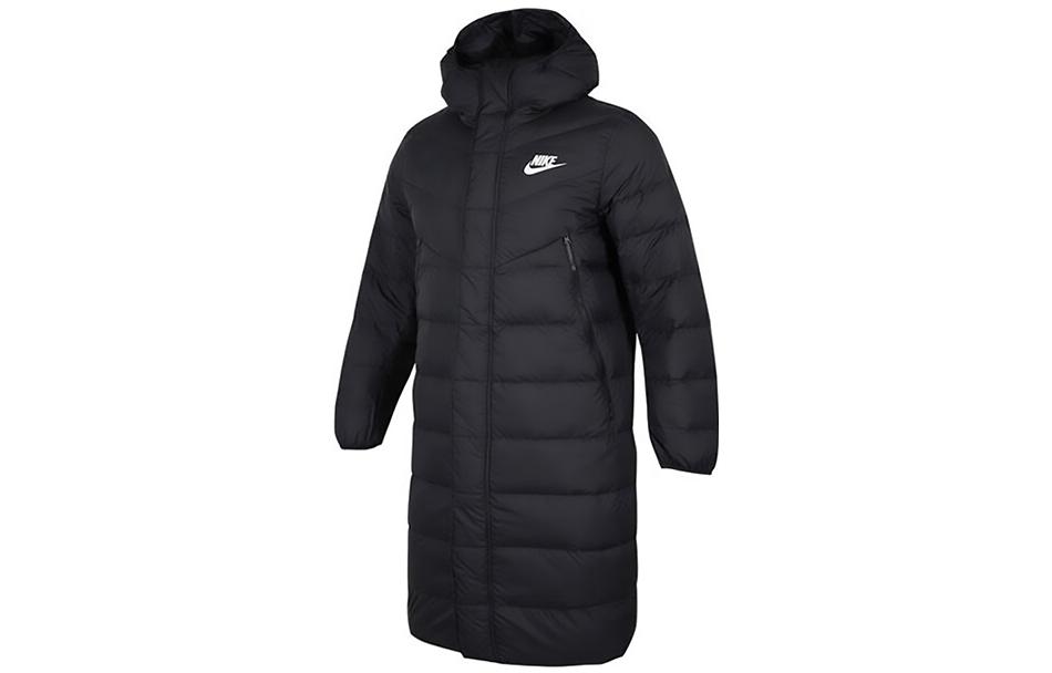 Order Nike  Puffer Jacket Black with Solid Print Logo and Zippered Hood. DV0756-010