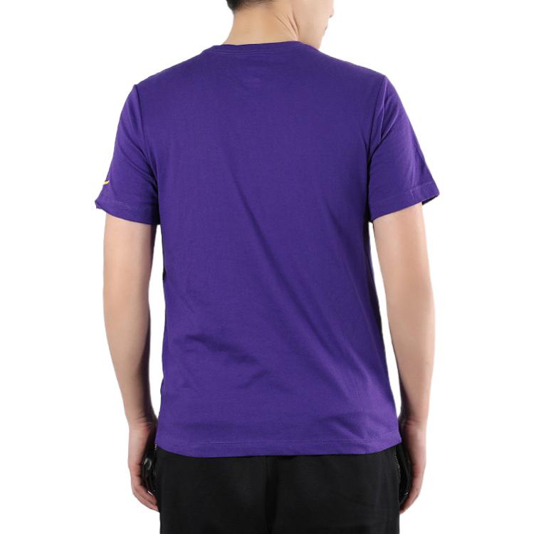 Purchase Nike Ungu Geometris Dri-Fit Kaos Retro Lengan Pendek dengan Cetak Huruf BQ3614-547