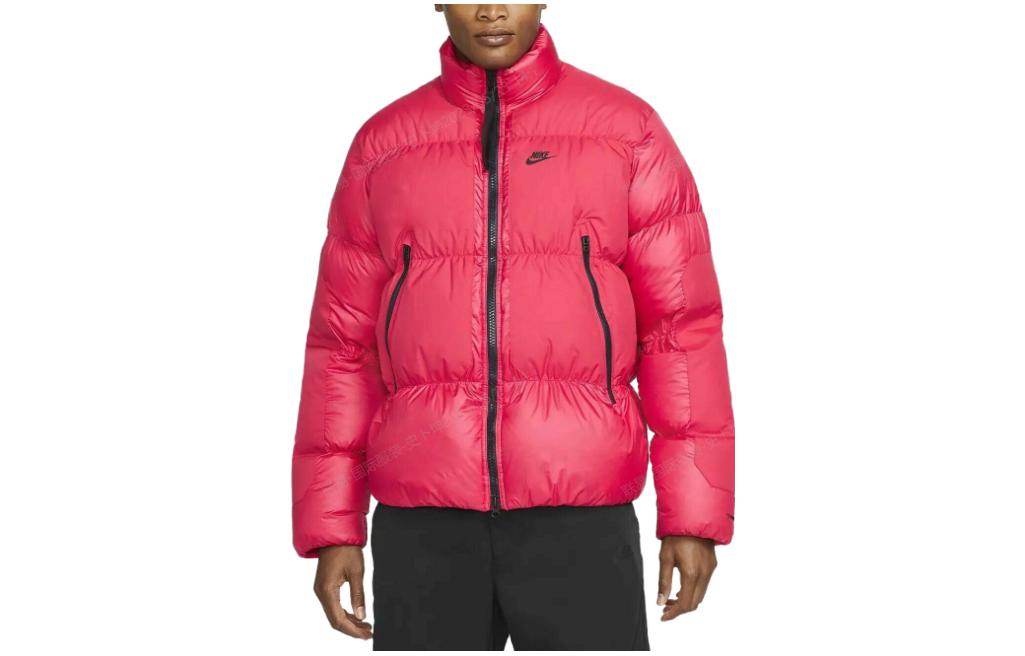 Nike  Red Full-Zip Padded Stand Collar Jacket DD6978-643