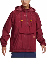 Nike Red Half-Zip Pocket Casual Jacket DZ3282-677 Nike Red Half-Zip Pocket Casual Jacket DZ3282-677