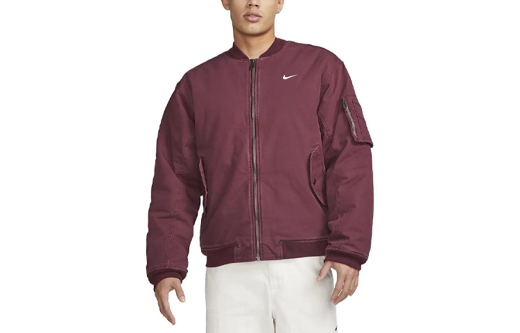 Nike  Red Loose Fit Long Sleeve Jacket with Solid Logo Design DX0681-681 圖 2