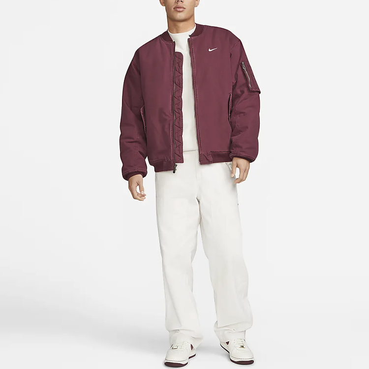 Nike  Red Loose Fit Long Sleeve Jacket with Solid Logo Design DX0681-681 圖 4