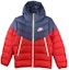 Order Nike Red Puffer Jacket with Logo and Zippered Hood. DV0754-410