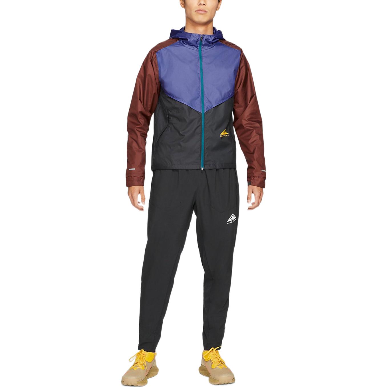 Nike  Reflective Logo Colorblock Zip-Up Hooded Jacket Purple Black Spring CZ9055-510 圖 4