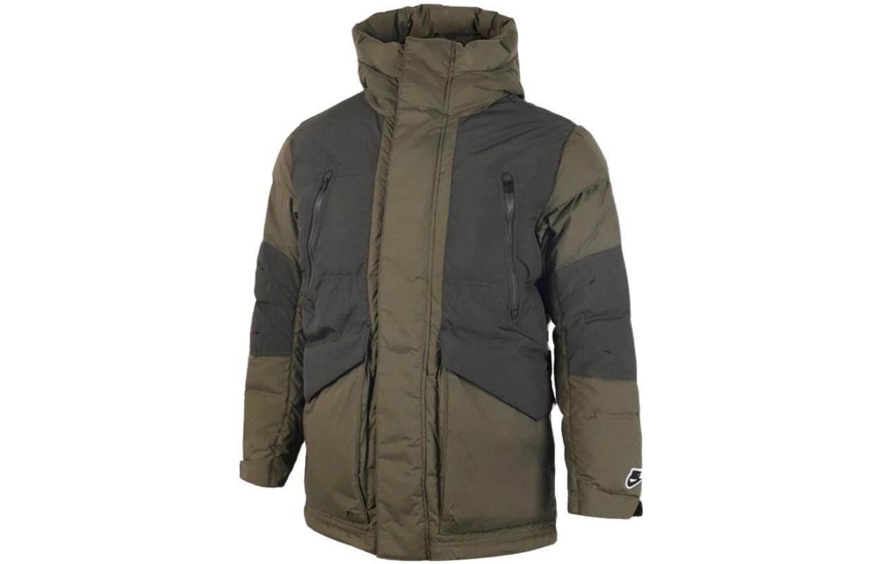 Order 나이키 탈부착 후드 내구성 따뜻한 다운 자켓 다크 그린 CU4393-222