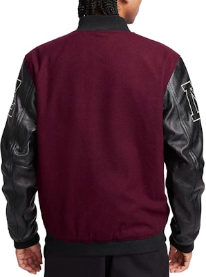 Chaqueta de Cuero Estilo Retro Universitario Nike Marrón/Negro. FQ0299-681 Shop Chaqueta de Cuero Estilo Retro Universitario Nike Marrón/Negro. FQ0299-681