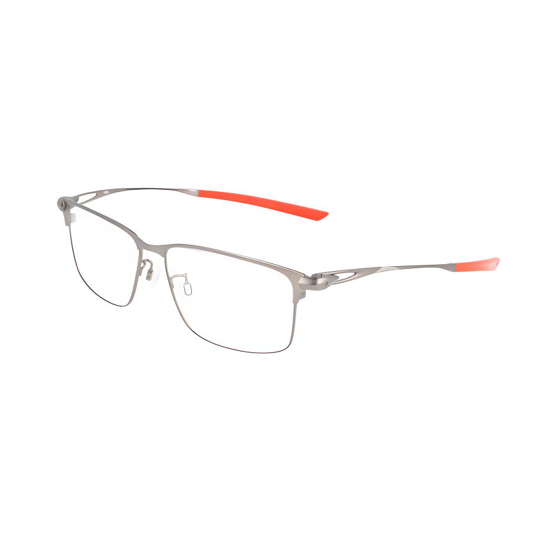 Nike  Silver Rectangular Titanium Optical Glasses for Sports and Everyday Wear 6047LB071