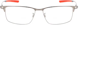 Shop Nike 銀色鈦金屬運動與日常用方框眼鏡 6047LB071
