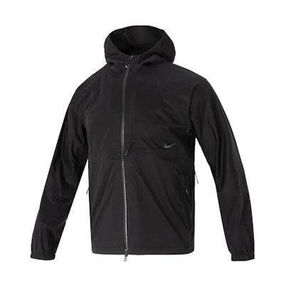 Nike Solid Black Windbreaker Jacket with Hood FD0292-010
