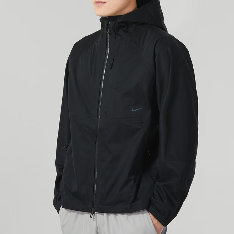 Nike  Solid Black Windbreaker Jacket with Hood FD0292-010 圖 5