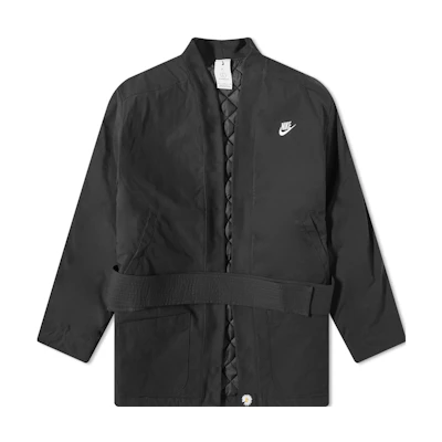 Nike Solid Color Full-Zip Embroidered Logo Jacket Black DR0099-010