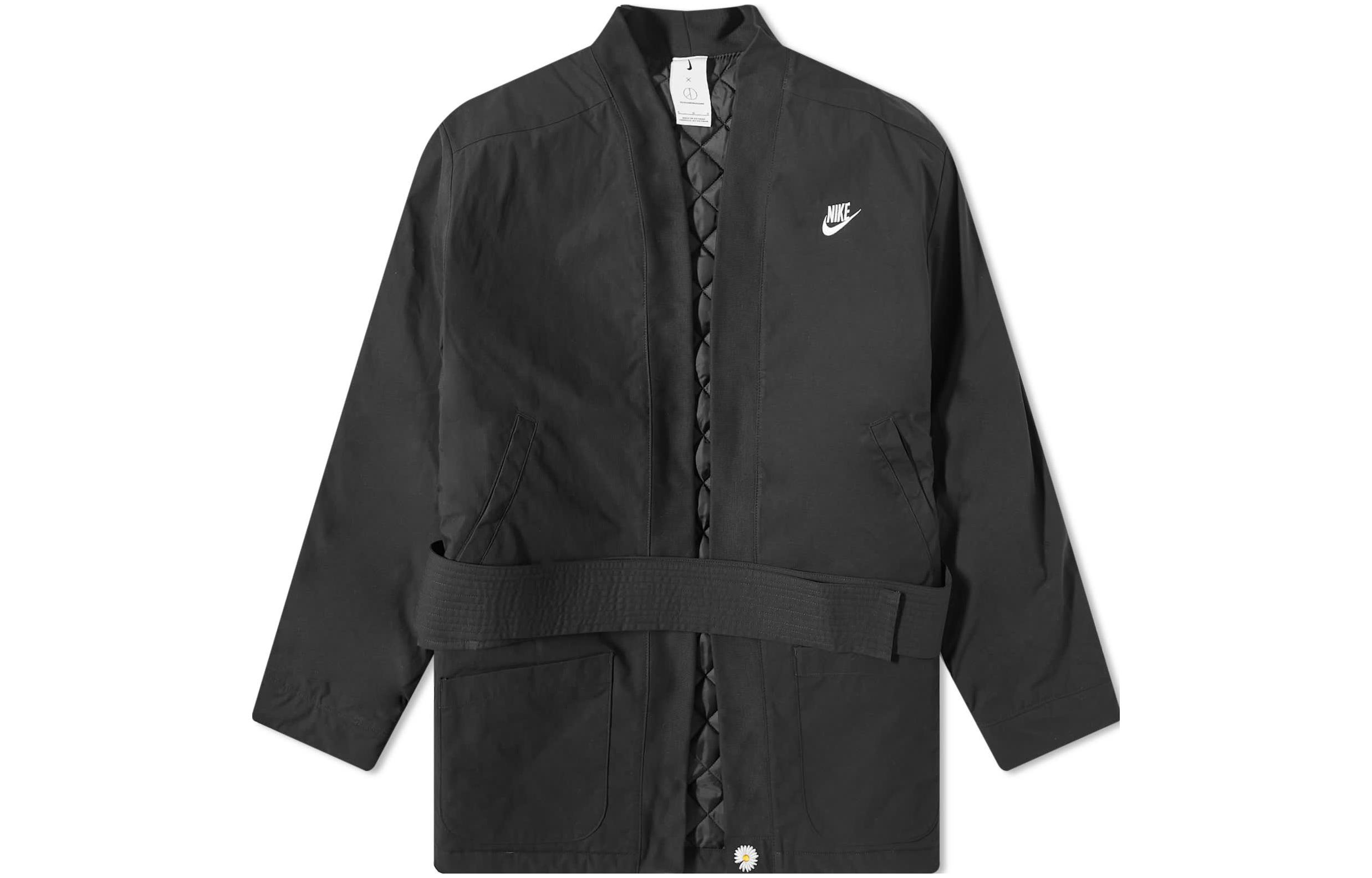 Nike  Solid Color Full-Zip Embroidered Logo Jacket Black DR0099-010 圖 2