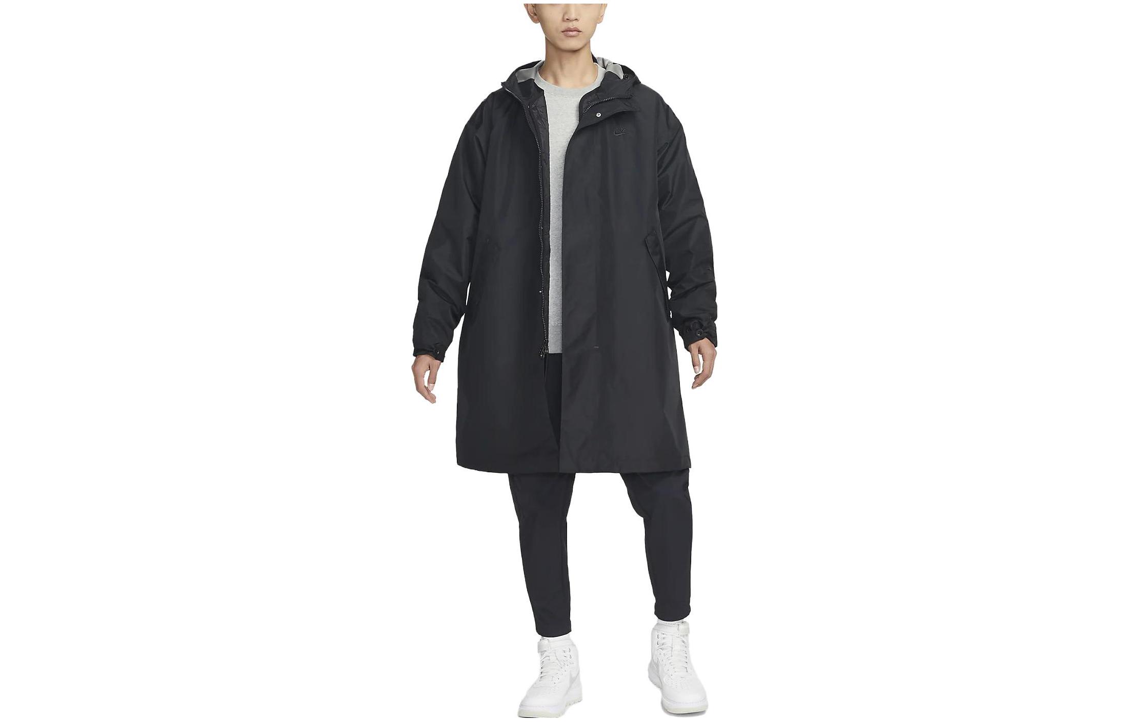 Nike  Solid Color Loose Fit Hoodie 2-In-1 Jacket Black DQ4282-010
