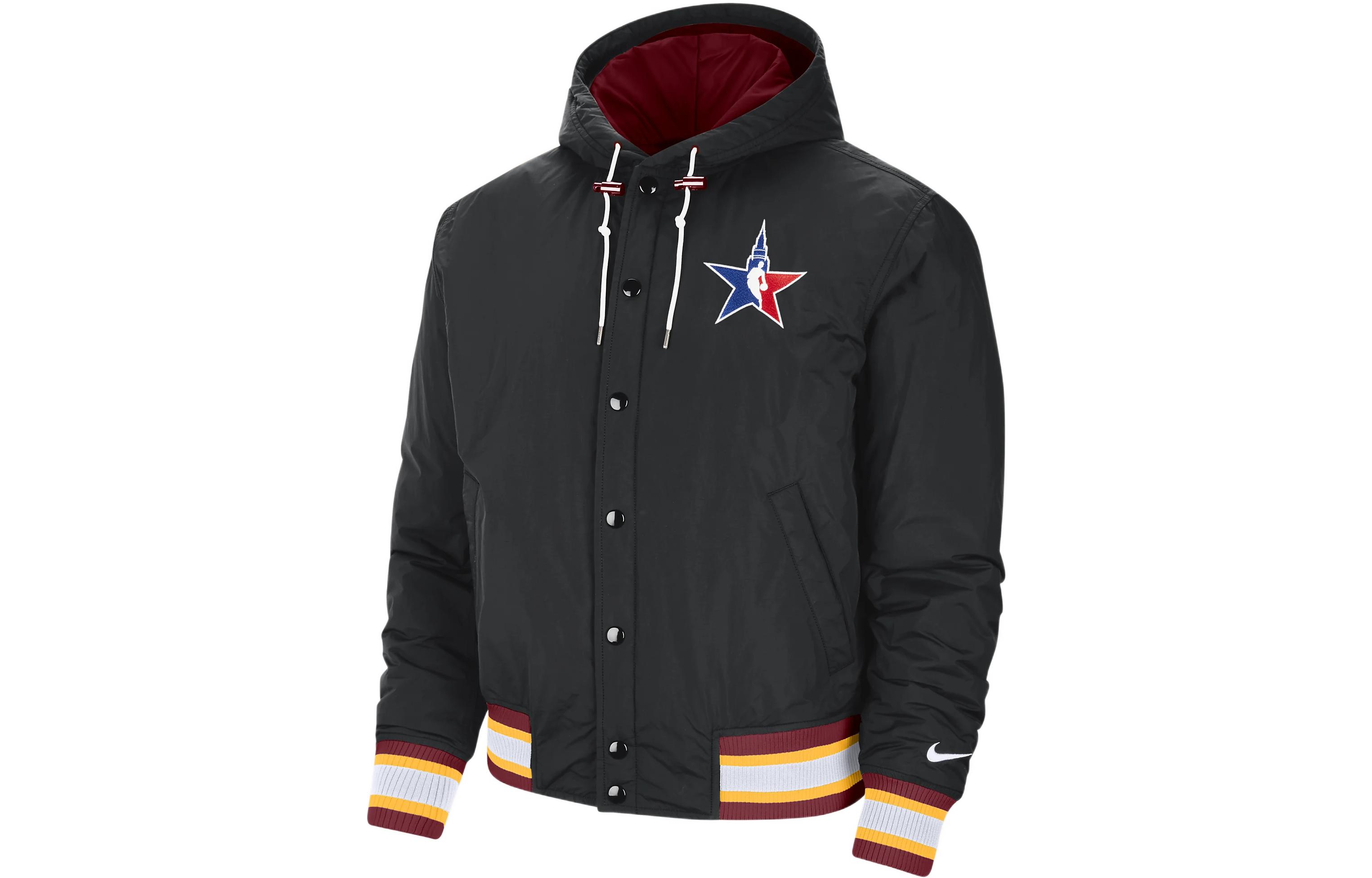 Nike  Solid Color Ribbed Hoodie Jacket - Black DH9534-010