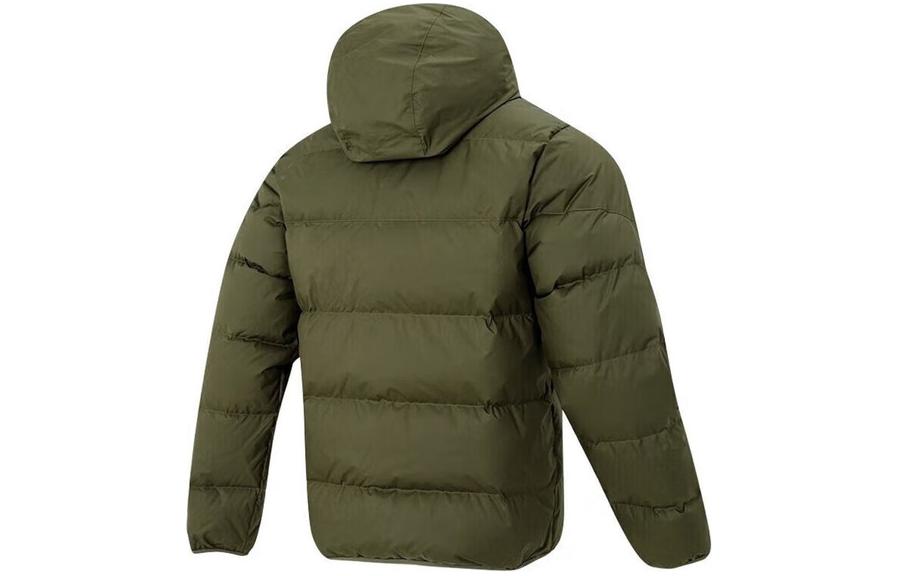 Lookbook Nike 綠色連帽純色短版羽絨外套 FZ1103-222