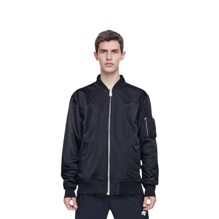 Sizing Nike Jaket Bomber Zip-Up Warna Hitam Pejal DV9892-010