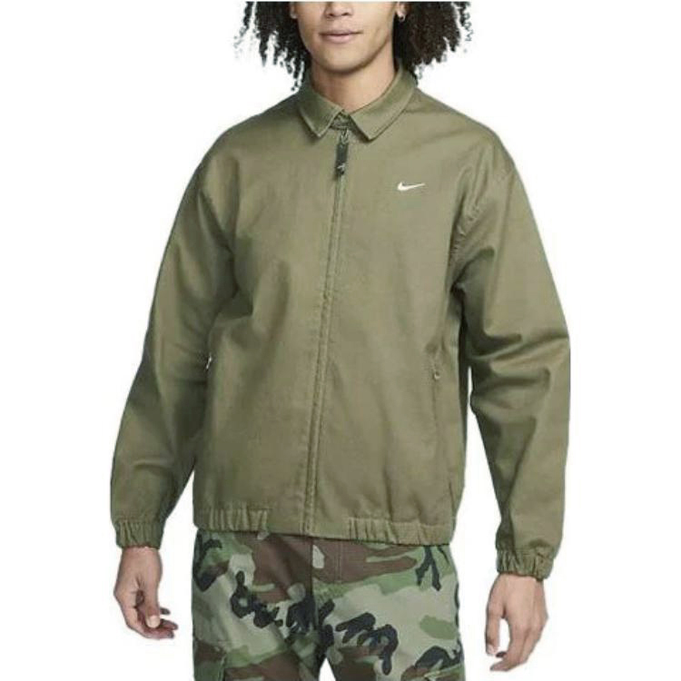 Nike  Solid Logo Casual Green Polo Jacket. DQ6335-222 圖 5