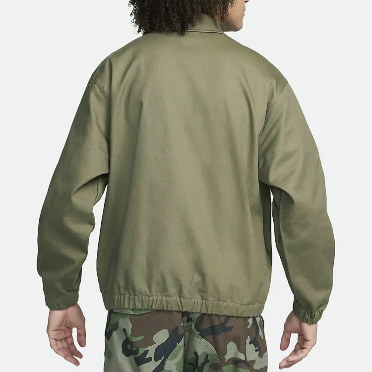 Nike  Solid Logo Casual Green Polo Jacket. DQ6335-222 圖 6