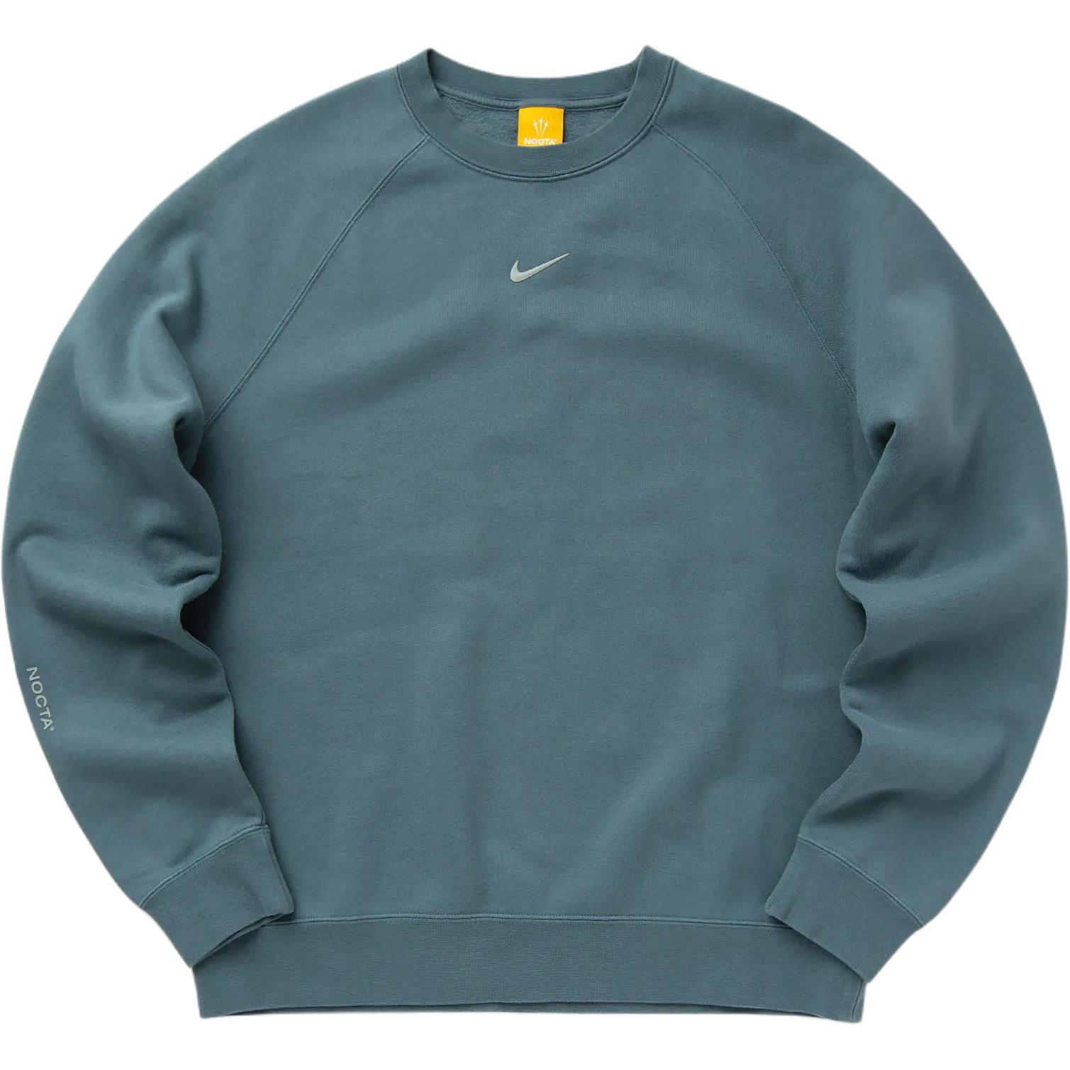 Nike  Solid Logo Print Raglan Crewneck Sweatshirt Mineral Slate FN8160-382