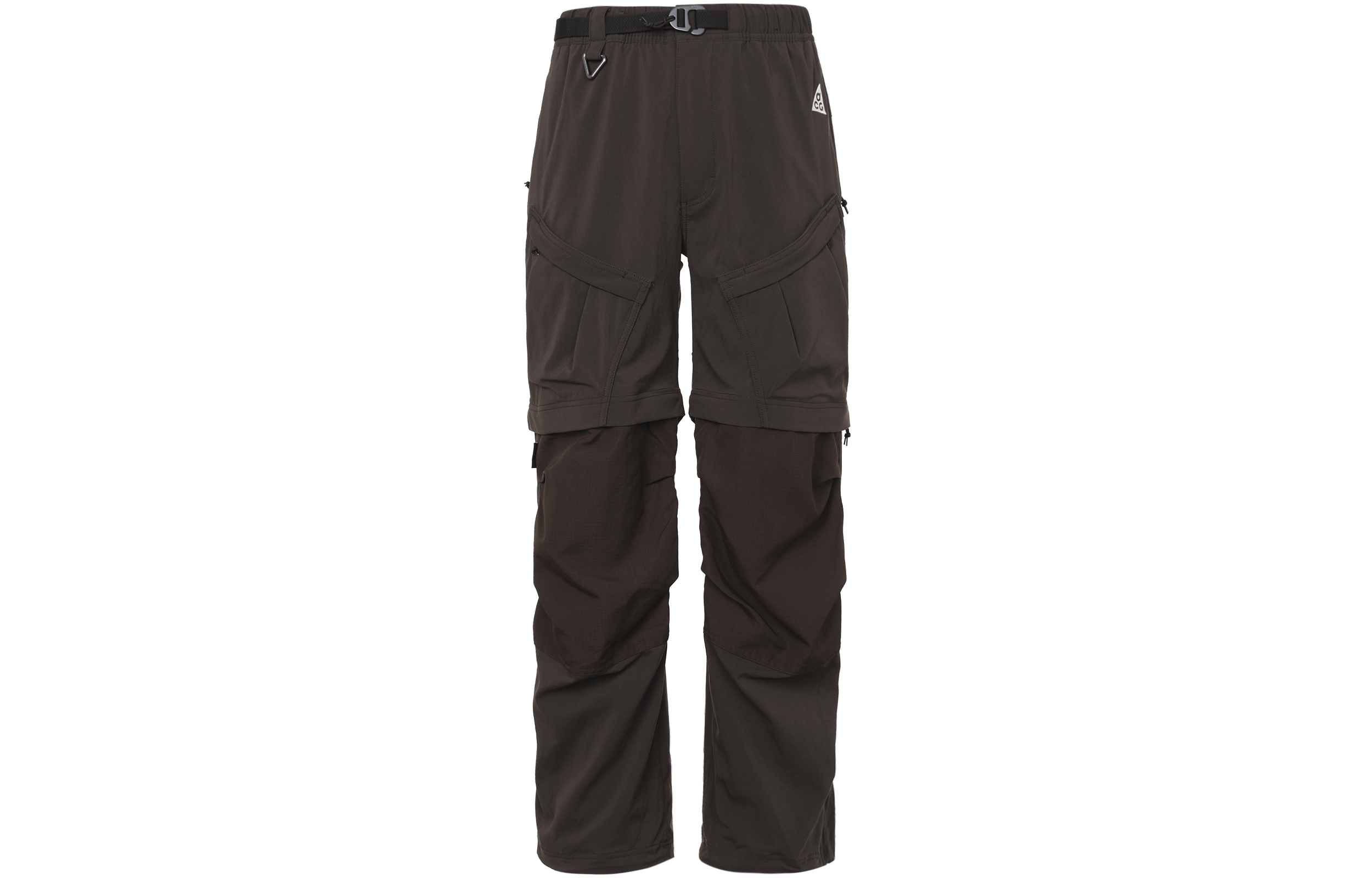 Nike  Solid Multi-Pocket Convertible Cargo Jogger Pants Dark Brown. DN3944-221