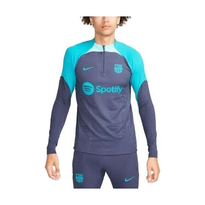 Nike Thunder Blue/Light Aqua Training Crewneck Long Sleeve T-Shirt. DZ0692-438