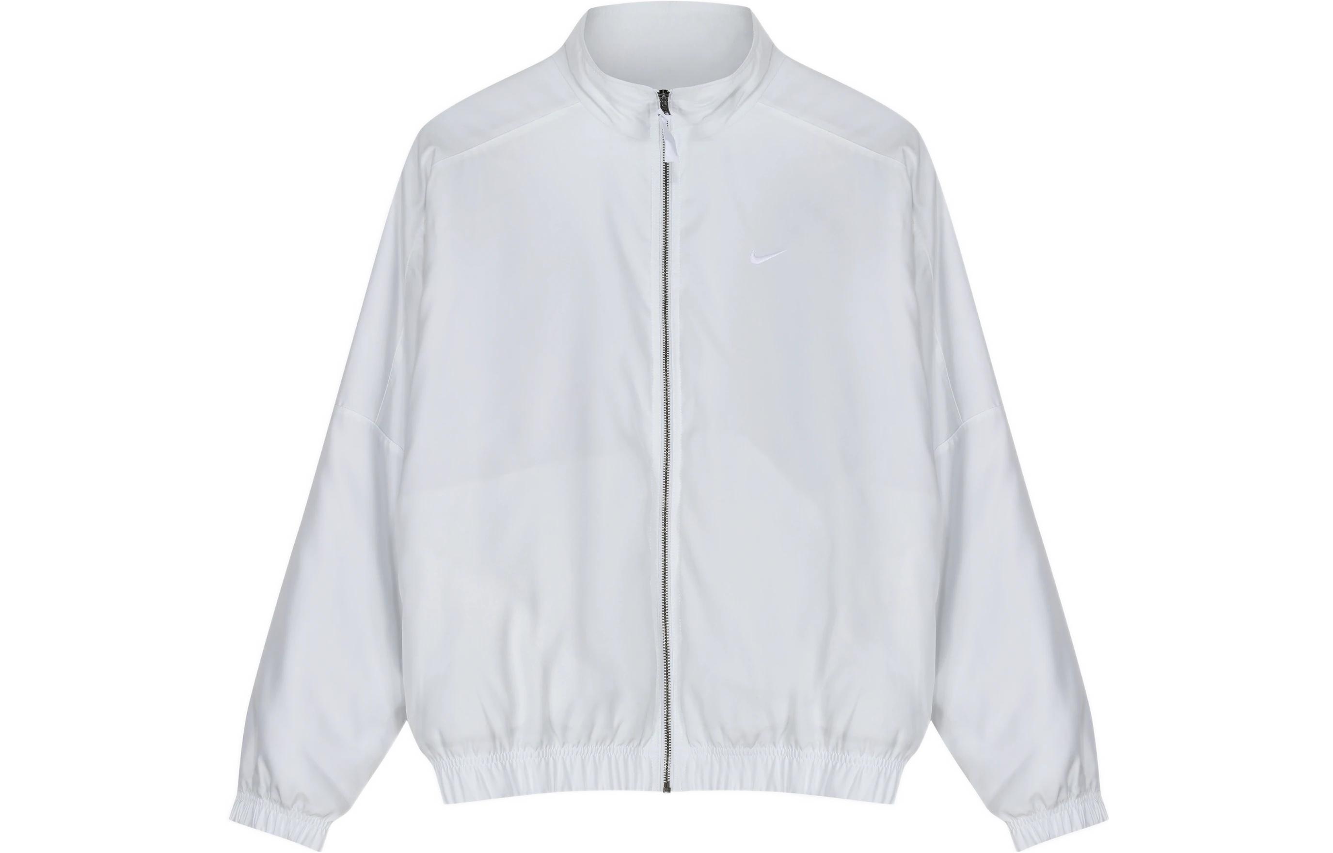 Nike  White Bomber Jacket with Logo and Classic Collar. DN1266-121