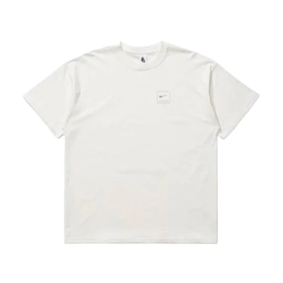 Nike White Logo Print Crew Neck Short Sleeve T-Shirt CK2336-133