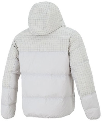 Nike White Winter Puffer Jacket with Plaid Patchwork and Hood. DD6964-072 Lookbook Nike White Winter Puffer Jacket with Plaid Patchwork and Hood. DD6964-072